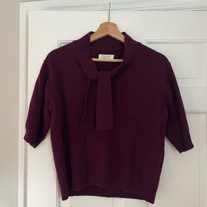 TOAST Wool Cashmere Tie-Neck Sweater, Size Large